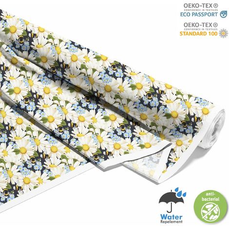 TESSUTI DECORATIVI PER ESTERNI OXFORD - Motivo Margherite e Nontiscordardime I DX485 (1/5)