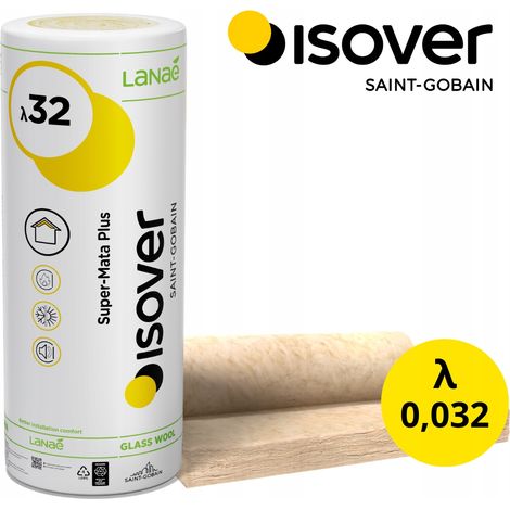 Lana mineral Isover Super Mata Plus, rollo de 5 cm (50 mm) y 10,80 m (1/5)