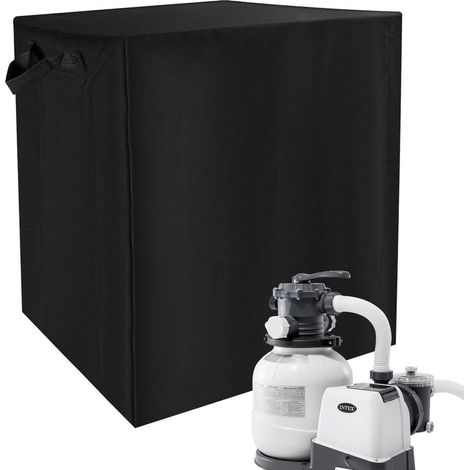Poolpumpe Abdeckung 420D Oxford Wasserdicht UV-Beständig für Sandfilteranlage 60x50x66cm (1/5)
