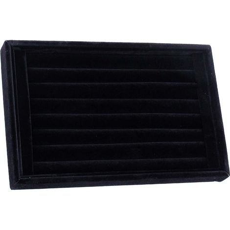 Black Display Tray for Earrings and Rings – Velvet Jewelry Organizer for Earrings, Rings and Small Accessories – for a (1/5)
