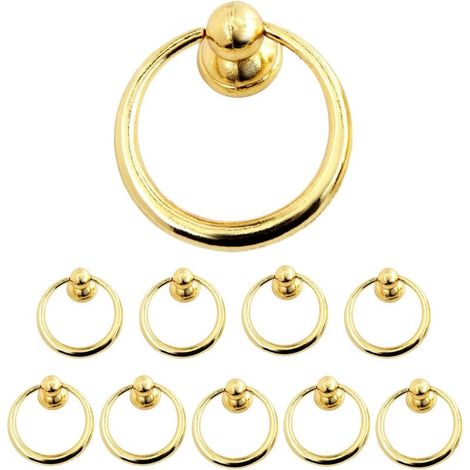 Moderner Küchenschubladengriff, Zinklegierung, goldfarben, 10 Stück (1/4)