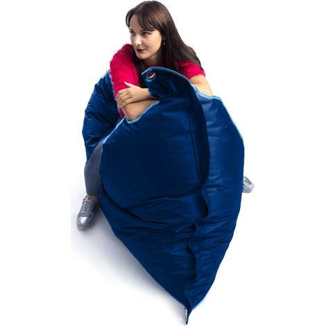 Pouf Extérieur, Extérieur, Outdoor, Jardin, Terrasse, Bleu Marine BiG52 IRON RAW (1/5)
