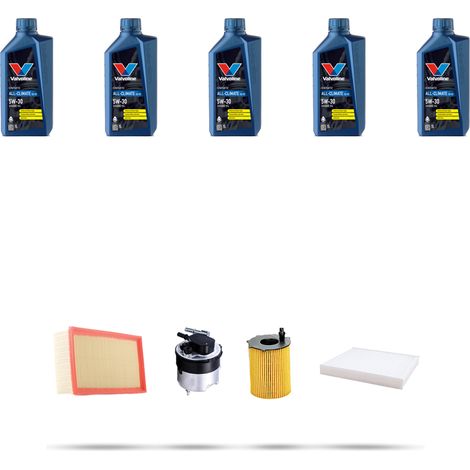 Kit tagliando 4 FILTRI e 5L OLIO compatibile con Ford Focus C-Max TDCI 1.6 66kw dal 2005 (1/5)