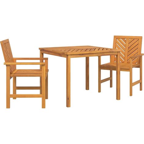 Conjunto de Comedor de Jardín 3 uds. Marrón vidaXL (1/5)