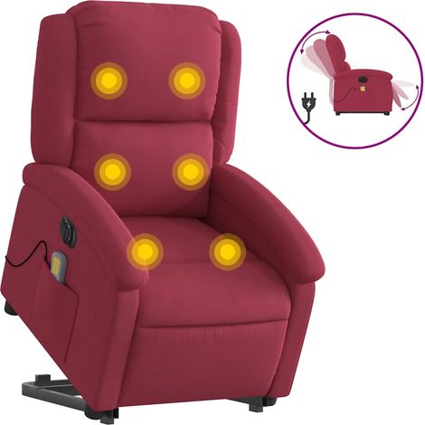 Maison Exclusive - Massagesessel mit Aufstehhilfe Elektrisch Wein