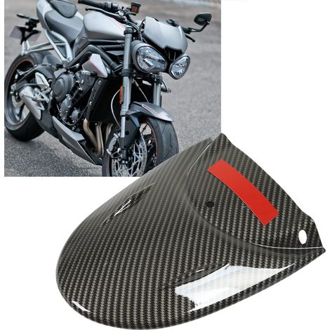 Heckfenderverlängerung aus strukturierter Kohlefaser für Triumph Street Triple 765 R Motorrad 2017-2022 (1/5)