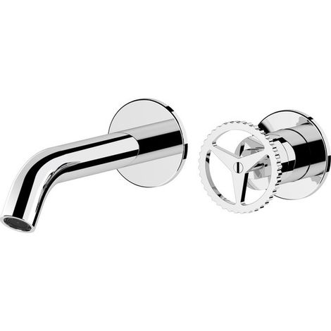 Miscelatore a incasso lavabo, su due piastre tonde bocca 17 cm - serie Chrono (1/3)