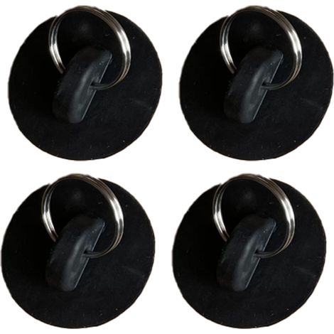 Bouchon Évier - Caoutchouc Naturel - Étanche et Flexible - Pour Éviers Cuisine Salle de Bain Baignoire - Lot de 4 (1/5)