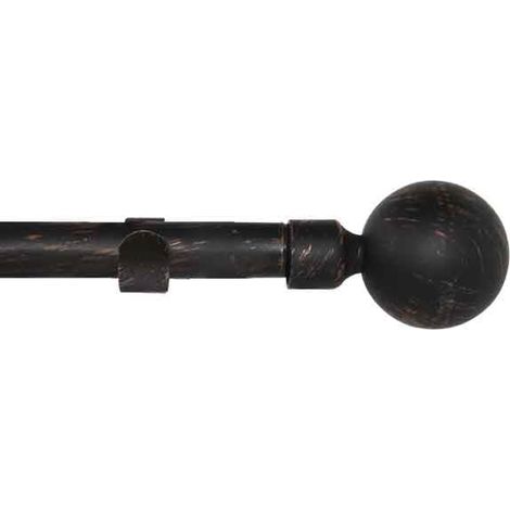 CORTINA ENROLLABLE CON VELCRO "ESFERA" 120/210 cm - Negro/Oro