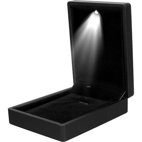 Coffret cadeau lumineux LED pour ranger et présenter des bijoux et des colliers. (1/5)