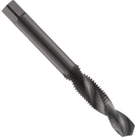 Dormer HSS M6 Combination Drill & Spiral Flute Tap, Metric Coarse, 5.0mm Tip, 84mm Length (1/4)
