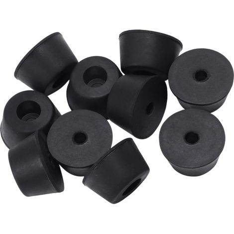 10 tampons coniques encastrés pied caoutchouc 21x12mm (1/5)