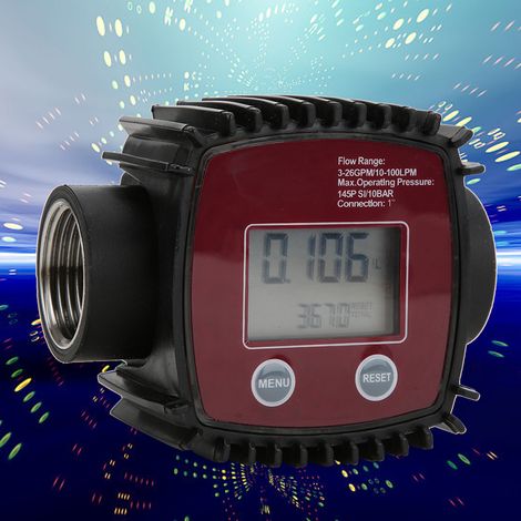 Débitmètre K25 à filetage femelle 1 pouce, affichage numérique, capteur de débit d'eau/liquide, 10-100 L/min (1/5)