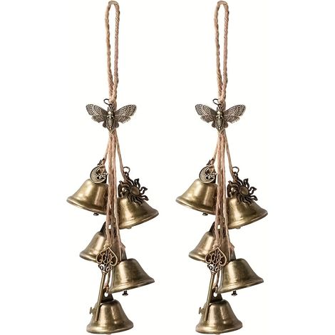 Deux clochettes magiques pour protéger les poignées de porte - décoration de porche ou de jardin extérieur (1/5)