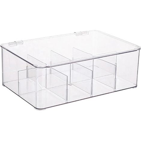 Solution de rangement amovible et transparente, organisateur de sachets de thé transparent et efficace pour la maison et le bureau, durable et (1/5)