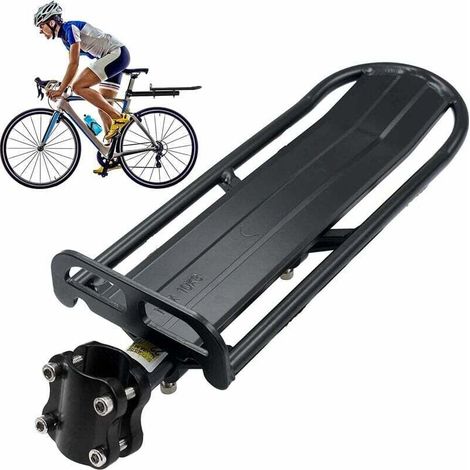 Porte-vélosPorte Bagages Vélo Arrière, Vélo Porte Bagage, Universel Réglable Porte-Bagage Transporteur Bicyclette Accessoires Serrage Rapide Support Vélo Racks, Maximale de 10 kg, Installation Rapide (1/4)