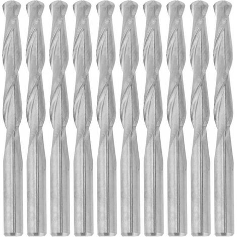 Tungsten Lot de 10 fraises PVC CNC pour acrylique à spirale bois 3,175 mm (1/5)