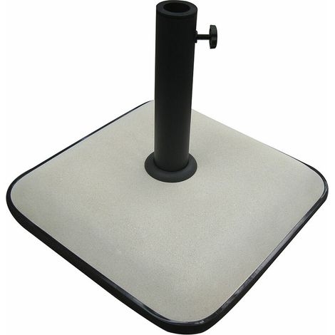 Marbueno Base Schirm Quadrat Beton 45X45X7,3 cm 25KG Weiß Garten, Pool, Terrasse