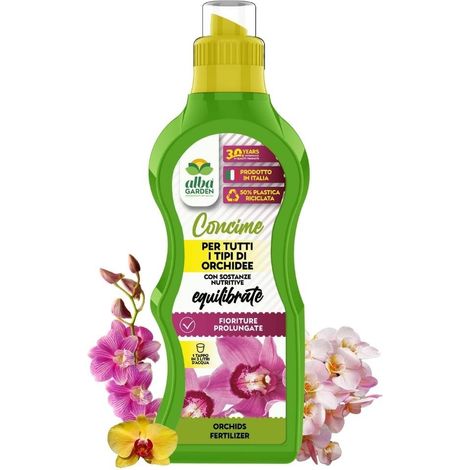 Concime Naturale Biologico, per Orchidee Nutrimento Liquido per Piante Ornamentali in Piena Terra per Interno Esterno x 500 g (1/5)