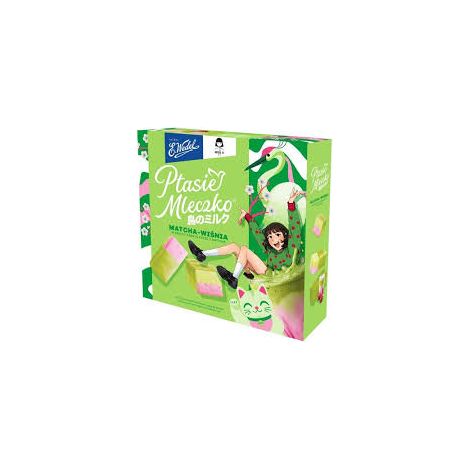 Ptasie Mleczko matcha/cerise 340 g Wedel