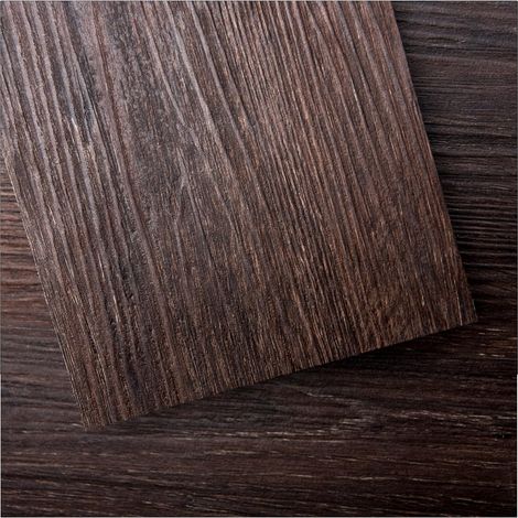 Lot de 36 Carrelage de Sol en Vinyle, Revêtement de Sol Auto-Adhésif, pour chambre à coucher, Salon, Cuisine, Camping Car, Brun, 5㎡ (1/5)