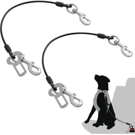 LAN 2er-Pack bissfeste Hundesicherheitsgurte aus Stahldraht, für alle Hunde (1/5)
