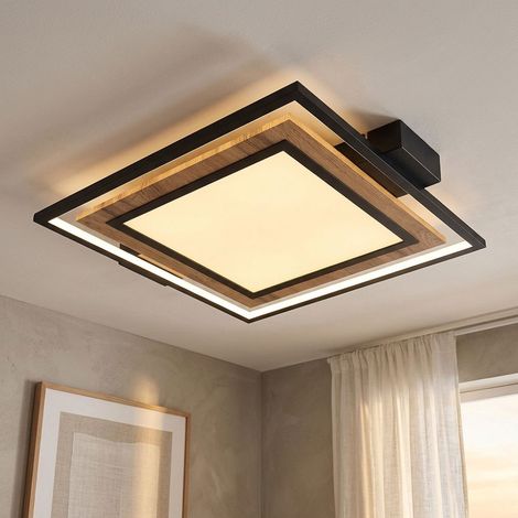 Lampada da soffitto a LED, lampada da soggiorno Memory, metallo nero, H 50 cm (1/5)