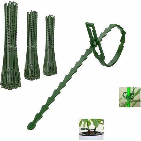 220 Pcs Attache Plante en Plastique Réglable Accroche Tuteur Plante Flexible Longueur 13/17/23cm Accroche Tuteur Tomate Réutilisable Portable pour Plantes Arbustes Jardin Maison Bureau Vert (1/5)