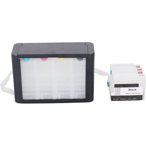 Cartouche d'encre rechargeable 4 couleurs avec puce permanente, sans fuite, pour imprimante HP 950BK 951 CMY