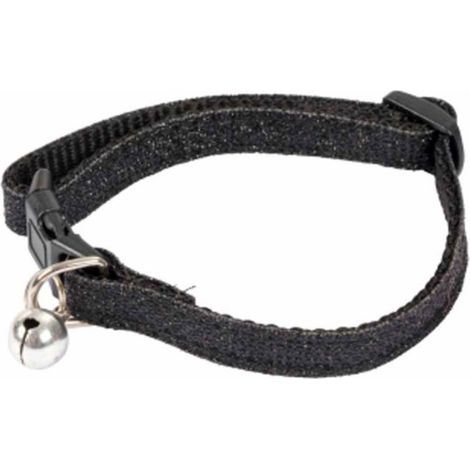 Collier pour Chat avec Grelot "Glitter" 30cm Noir