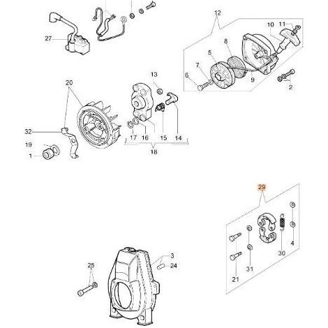 KUPPLUNGSSATZ FÜR SHAKER (D.76.9) ORIGINAL EMAK 61112101B