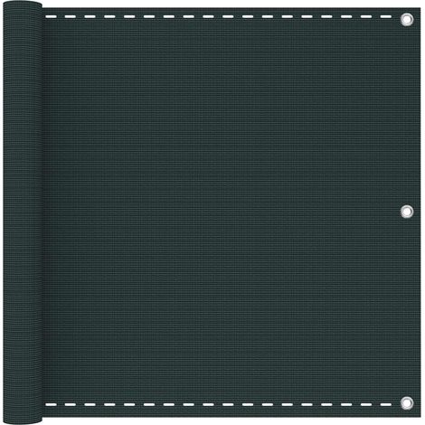 Pantalla de Balcón Verde oscuro 120 x 800 cm HDPE y aluminio
