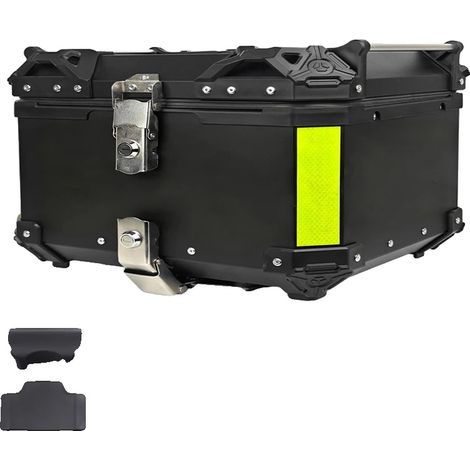 Maleta para motocicleta, diseño impermeable, cerradura antirrobo, color negro. (1/2)