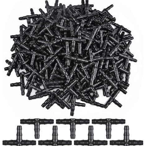 100 pièces outil d'irrigation de jardin pour 4/7 T 4/7 mm connexion de tuyau de système de goutte à goutte (4/7 tee positif) (1/5)