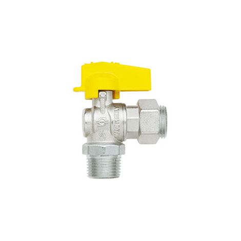 rubinetto a squadra per arresto gas, maschio - 1/2"