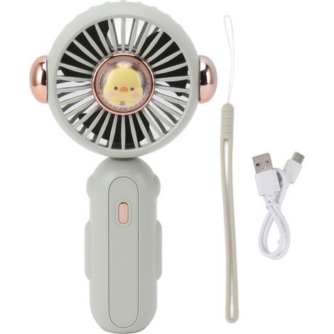 Ventilateur de Poche Rechargeable 900mAh Pliable Léger Silencieux pour Été Vert (1/5)
