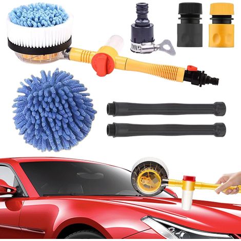 Brosse De Lavage pour Véhicules,Brosse Longue pour Nettoyage Automobile - Brosse Tournante Extensible sans Rayure pour Détail Dirt Poussière Lavage Véhicule (1/5)