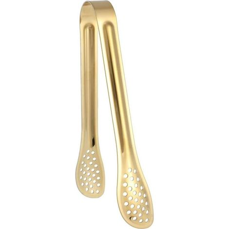 Ensemble de 4 pinces de cuisine en acier inoxydable avec poignées ergonomiques - pour le sucre, la crème glacée, les salades, les fruits, le pain, les gâteaux, les rôtis dorés (1/5)