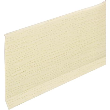 10ft x 4" Plinthe Adhésive Souple Moulure Bordure, Auto-Adhésif PVC Plinthe Cove Bordure Murale Coin, Grain Bois Kaki (1/5)
