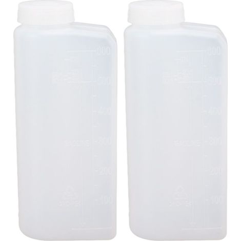 Set di 2 flaconi da 600 ml di miscela benzina-olio per motosega, sega elettrica, trapano -Crezuo