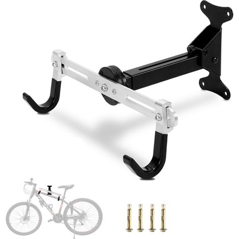 Supporto per bicicletta a parete pieghevole Supporto per bicicletta a parete salvaspazio per bicicletta da strada a parete per 1 bicicletta fino a 30 kg (1/5)