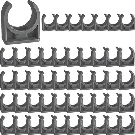 Juego de 48 abrazaderas de manguera, clips de manguera en forma de U, para asegurar mangueras de acero inoxidable, plástico y goma.