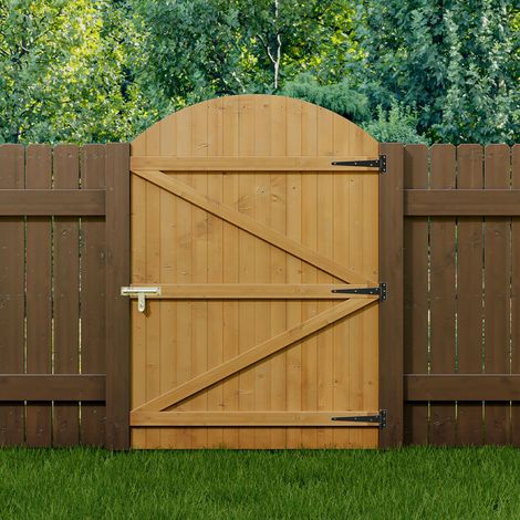 150cm Semi Braced Arch Top Strong Wooden Garden Gate (1/5)