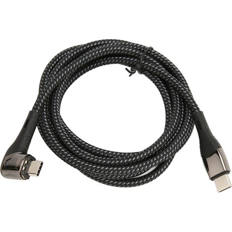 Câble USB C magnétique 1,5 m avec transmission de données 480 Mbps, charge PD 100 W, rallonge USB-C à USB-C avec lumière LED. (1/5)