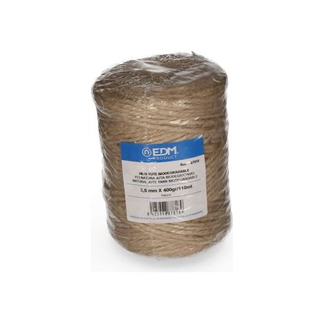 Hilo Natural Yute Biodegradable EDM 3 con Bobina 400g/110m