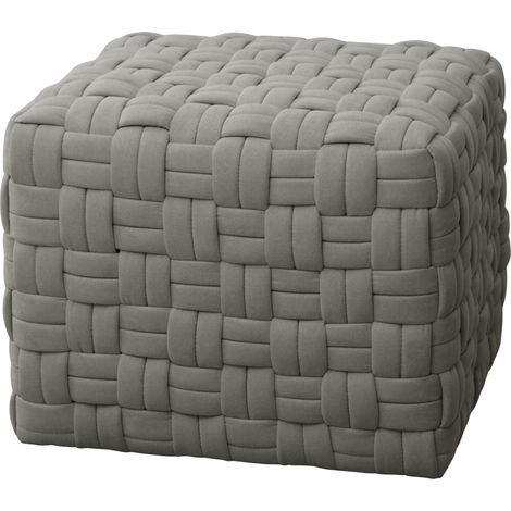 SVITA POPPY Hocker Sitzpouf geflochten Sitzhocker Fußhocker für Sessel