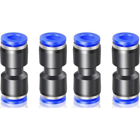 4 Pcs Bleu 6mm OD Droit Push To Connect Raccords (PU-6) LEMROE (1/5)
