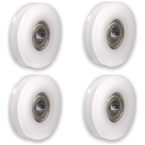 Lot de 4 roulettes en nylon avec rainures Pour portail coulissant, barres d'angle, tiroirs5x30x6mm (1/5)