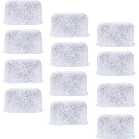Filtre Charbon Actif Machine Café – Blanc – Lot 12 – Rechange pour Café – Filtration Optimale (1/5)