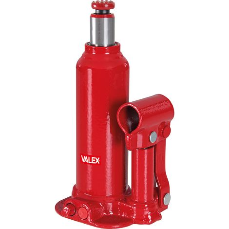 Cric idraulico a bottiglia VALEX 1651004 - 2 ton - altezza min 181 mm - altezza max 345 mm